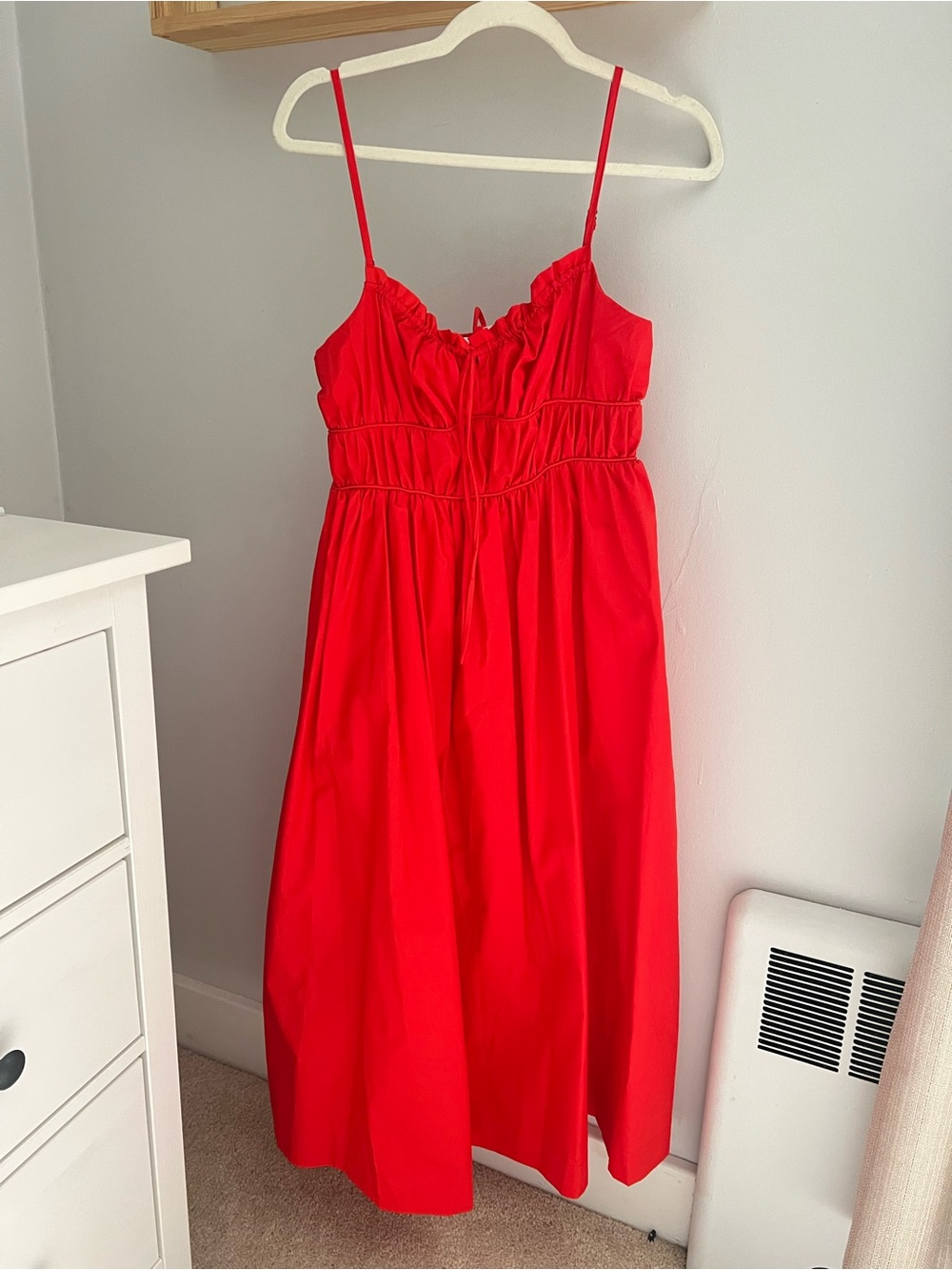 Red Spaghetti-Strap Sundress
